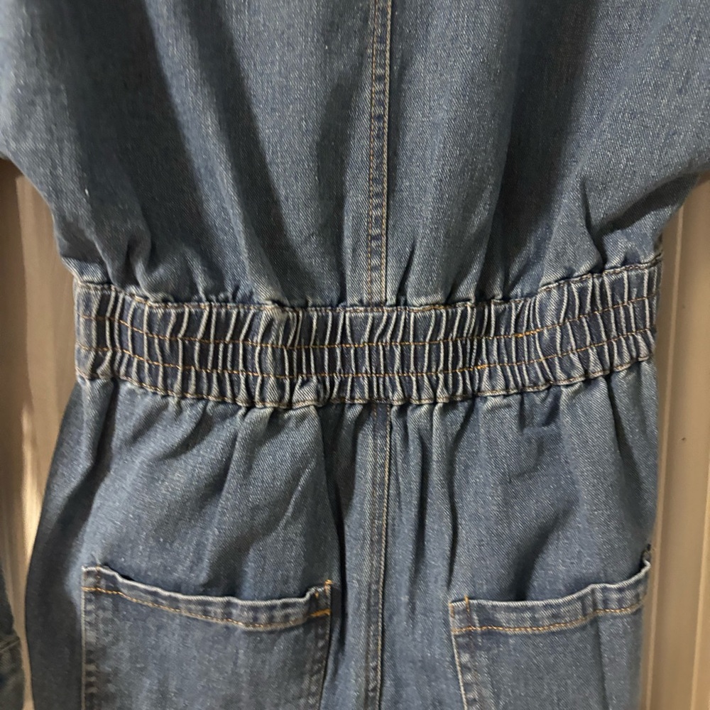 MaCherie Blue Denim Stylish Vintage Style 80’s Boho Style Jumpsuit - Picture 6 of 14